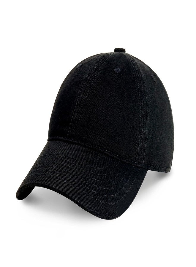 CHOK.LIDS Everyday Premium Dad Hat Unisex Cotton Baseball Cap for Men and Women Adjustable Lightweight Polo Style Curved Brim (Black) - Image 1